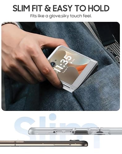 Spugan for Motorola Razr 2025 Case/Razr 2024 Case with Magsafe, [No Front Screen Protection] Ultra-Thin Matte PC Translucent Shockproof Phone Case for Moto Razr 2025/2024 (Frosted Clear) thumbnail 7
