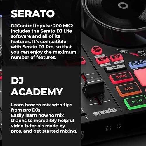 Hercules DJControl Inpulse 200 MK2 2-Channel DJ Controller Bundle with Case, TRS-to-RCA Breakout Cable, and Austin Bazaar Polishing Cloth thumbnail 4