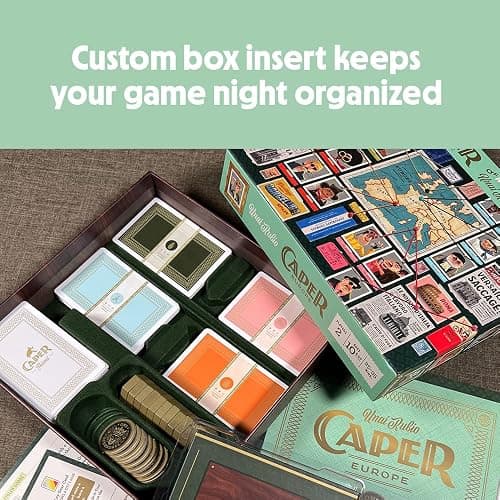 Caper Europe | Strategic Two-Player Board Game for Ages 10+ | Fast-Paced Card Drafting Heist Across Europe | Travel-Friendly Box with Stunning Art | Perfect for Couples and Family Game Night thumbnail 3
