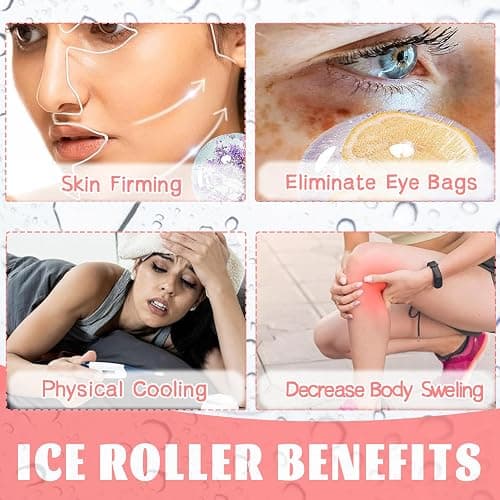 WishesMar Ice Roller for Face and Eyes Ice for Facial and Neck - Effectively Puffiness Relief, Self Skin Care, Sunburn Repair Massage Cube Skincare Beauty Tool for Shrink Pores thumbnail 5