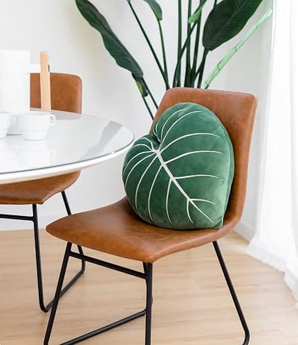Green Philosophy Co. Philodendron Gloriosum Leaf Pillow - Moody Green thumbnail 2