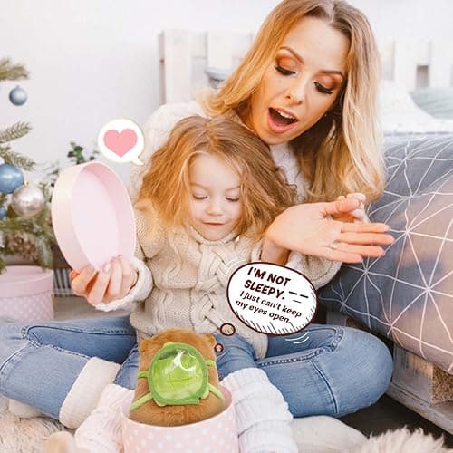Poptrend Capybara Plush Toy, Cartoon Capybara Stuffed Animal Plush Cute Capybaras Doll with Turtle Pillow Brown Guinea Pig Toys Birthday Gift for Adults Kids (with Turtle) thumbnail 5