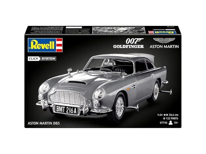 Revell 07746 James Bond Aston Martin DB5 (Click System) 1:24 Scale Unbuilt, Pre-Coloured, Click-Together (Non-Glue), Plastic Model Kit thumbnail 2
