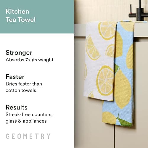GEOMETRY Spring Kitchen Towels - Quick Dry Microfiber Cloth Spring & Summer Dish Towels for Kitchen Drying - Premium Quick Dry Towel - Paradise Play, 18" x 30" - 2-Pack thumbnail 4