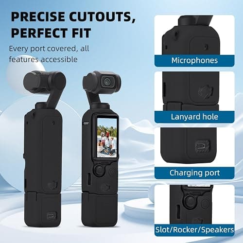 BRDRC Pocket 3 Silicone Cover, For Xtra Muse Protective Case Lens Protector Scratch-Resistant Sleeve Skin Compatible with DJI OSMO Pocket 3 Creator Combo/Xtra Muse Accessories (Pink) thumbnail 4