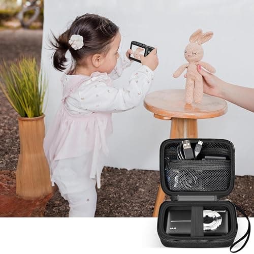 Digital Camera Case Compatible with VAHOIALD FHD 1080P/ for CAMKORY Digital Point and Shoot/for KODAK PIXPRO FZ45-BK 16MP Vlogging/for IWEUKJLO/for Nsoela, Holder for SD Card More- Black (Box Only) thumbnail 2