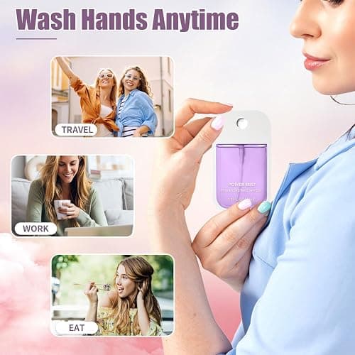 6Pcs Hand Sanitizer Spray For Woman, Power Mist Hand Sanitiser Mini For Travel thumbnail 6