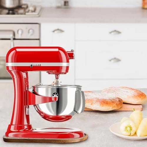 Acacia Wood Mixer Slider Mat for Kitchen Aid 5-8 Qt Tilt-Head Stand Mixer Kitchen Appliance Slider Tray Countertop Storage Attachments thumbnail 2