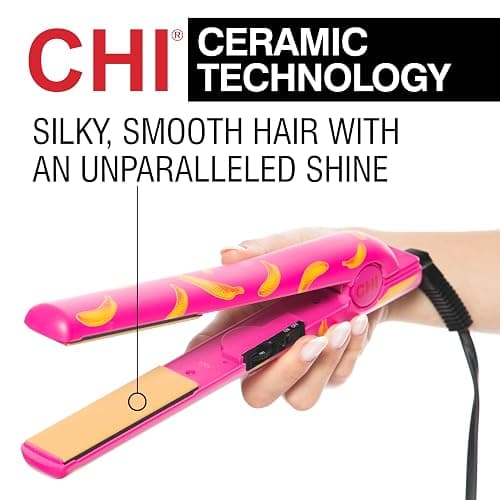 CHI Ceramic Series Flat Iron, Hair Straightener for Silky, Smooth Hair, 1" Iron, Going Bananas thumbnail 4