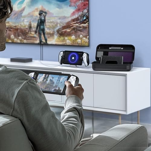 Accessories Kit for Playstation Portal, Carrying Case for PS Portal, Charging Dock Station for Playstation Portal, Protective Skin for PS5 Portal, 2 HD Screen Protector with 4 Thumb Grip,Wired Headset thumbnail 8