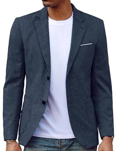PJ PAUL JONES Mens Casual Sport Coat Blazer Two Buttons Lightweight Business Jackets - Image 1