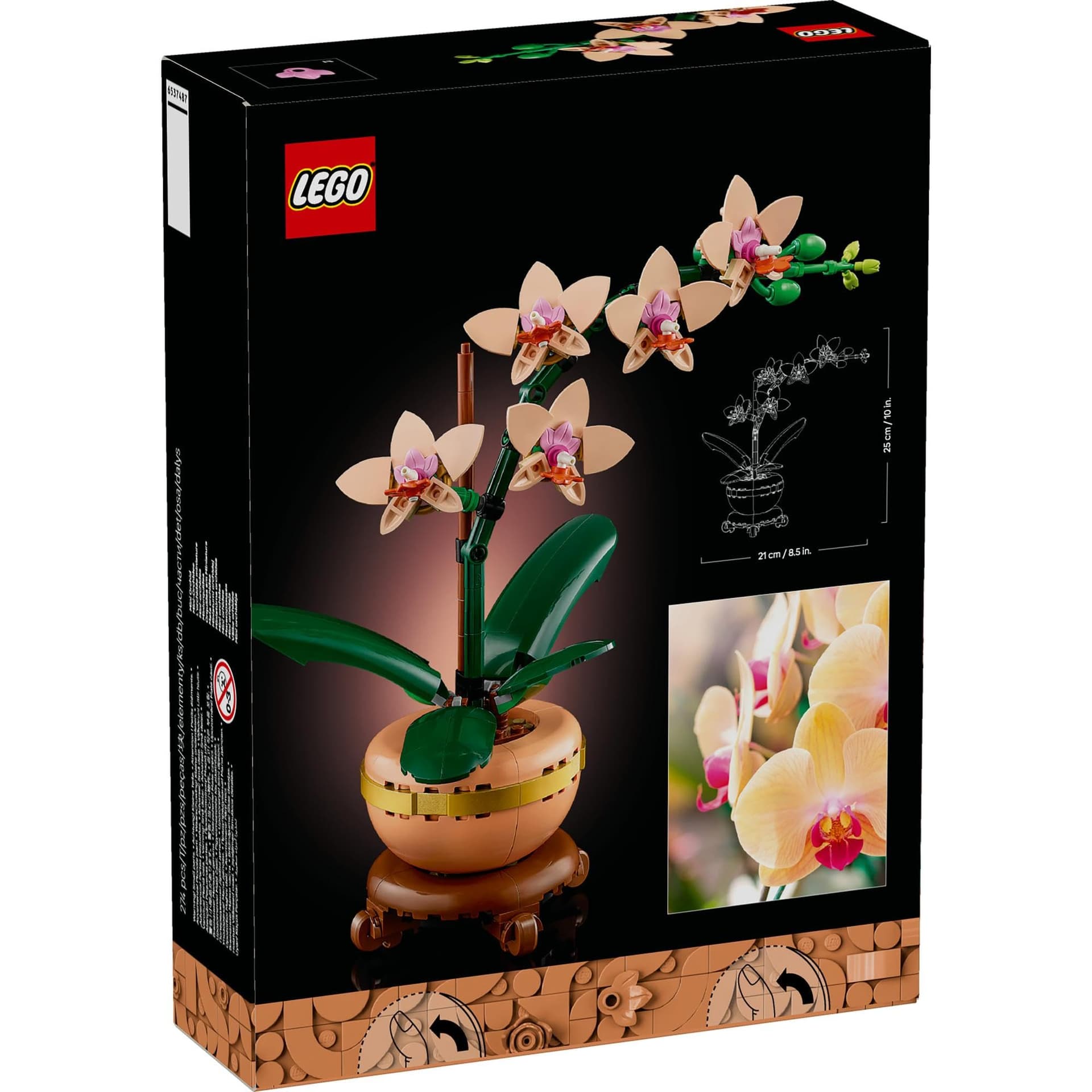 LEGO Botanicals Mini Orchid Artificial Plant Craft Kit for Adults, Model Building Set with Faux Flowers in a Terracotta Style Flowerpot, Office or Home Decor Treat for Women and Men 10343 thumbnail 11