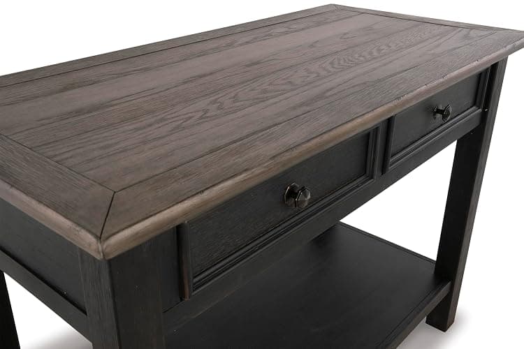 Signature Design by Ashley Tyler Creek Modern Farmhouse Sofa Table, Brown & Black thumbnail 13