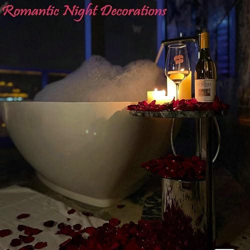 CODE FLORIST 2200 PCS Dark-Red Silk Rose Petals for Romantic Night,Wedding,Proposal Anniversary Flower Decorations thumbnail 4
