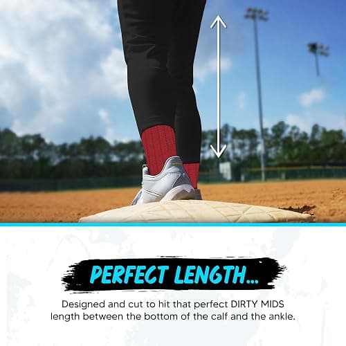 Dirty Mids Original The Essentials Baseball Pants – Pro Fit, Anti-Slip Waistband – White, Black, Grey – XS to XL thumbnail 2