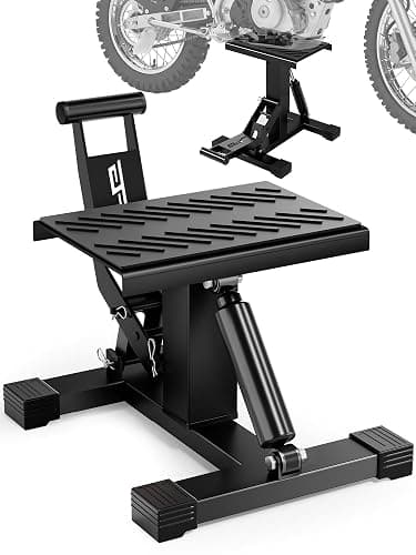 JFG RACING Motorcycle Dirt Bike Stand,1000Lbs Capacity Lift Jack Hoist Table Height Adjustable Lifting Stand Ideal for Dirtbike Pit Bike Repair&Maintainance,Dirt Bike Accessories-Black - Image 1