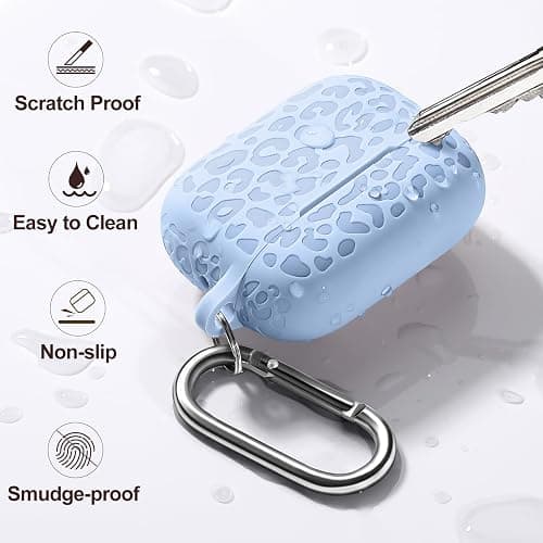 DGege Leopard Engraved for Airpods Pro 2nd Generation Case/Soft Silicone Compatible with Apple Airpods Pro 2nd Generation Cover,Front LED Visible.Lalic thumbnail 6
