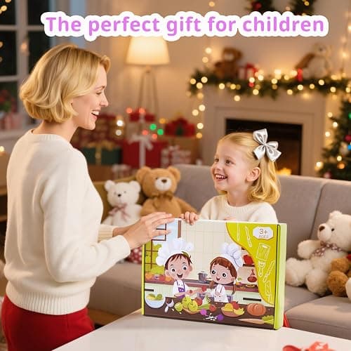 Montessori Kitchen Tools Set for Kids - 13 Piece Cooking & Baking Kit with Child-Safe Knives & Slicers for Ages 2-8 Years - Gift for Boys & Girls thumbnail 7