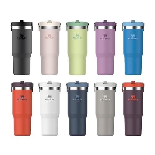 Stanley Flip Straw Tumbler 1.0 Water Bottle With Straw 0.89L - Keeps Cold For 12+ Hours - Easy To Carry - Dishwasher Safe - Stainless Steel Thermal Flask - BPA-Free Travel Mug - Navy thumbnail 7