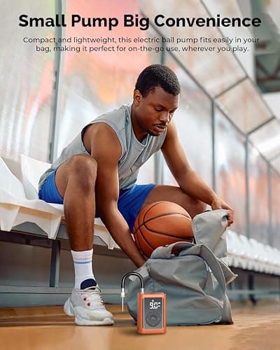 ETENWOLF P300 Plus Ball Pump, Electric Basketball Pump Inflation and Deflation, with 3200 mAh Rechargeable Battery, Air Pump for All Sports Balls thumbnail 3