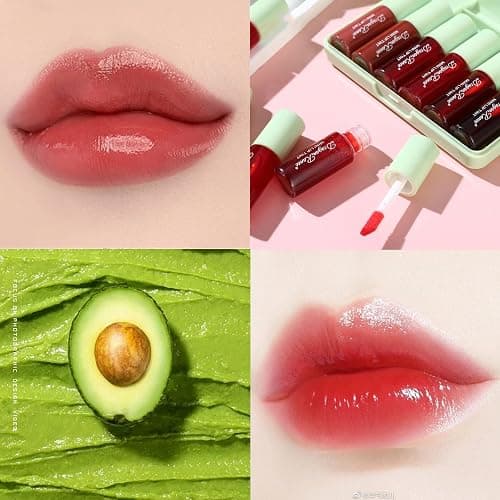 Miniling 6-Color Korean Lip Tint Set - Watery, Velvet Matte Lipsticks for Lips and Cheeks - Long-Lasting, Non-Stick, Shimmery thumbnail 5