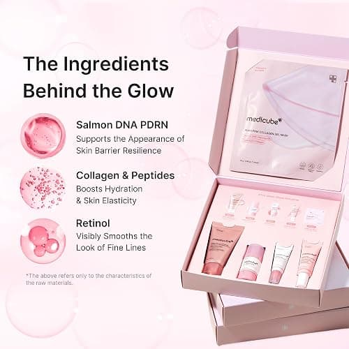 medicube PDRN Glow Essentials Kit, Mini Skincare Travel Set, 5-Step Routine thumbnail 5