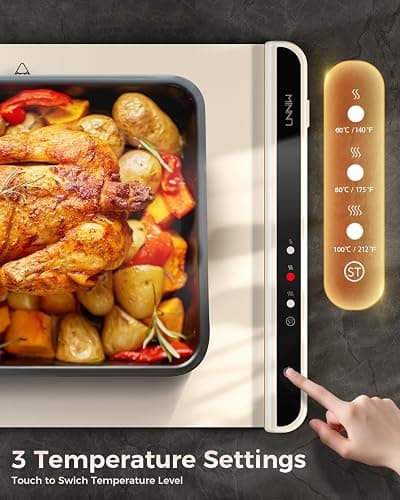 Warming Mat for Food,Food Warming Mat,Electric Warming Tray for Buffets Party and Home Daily Use,Heating Fastly in 10s,Portable Design,Timed Function for Your Family. thumbnail 4