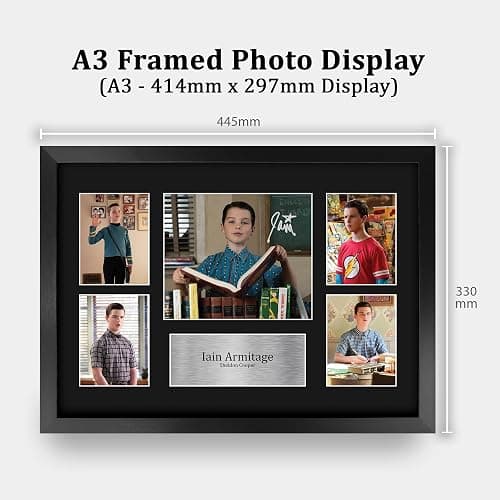 HWC Trading Iain Armitage Young Sheldon Gifts Printed Signed Autograph Presentation Photo Montage Display for TV Show Fans - 16" x 12" Framed thumbnail 2