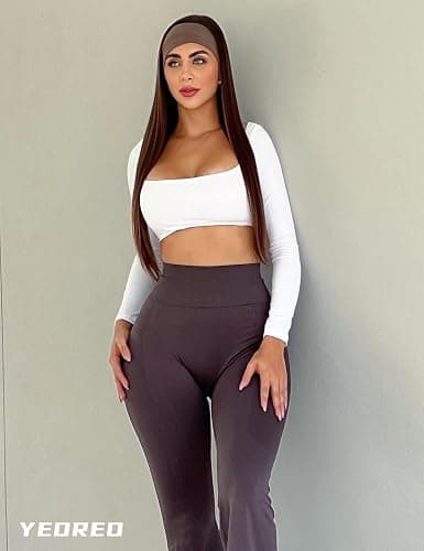 YEOREO Kyla Women Crop Top Long Sleeve Padded Sports Low Medium Impact Yoga Shirt Workout thumbnail 3