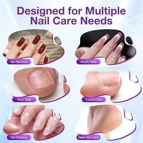 PYRYSA Cordless Electric Nail Drill, 9 Speed Professional E Filer for Nails | LED Display Nail Drill Machine for Acrylic & Gel, Rechargeable Portable Manicure Pedicure Kit for Beginner Home Salon, Silver thumbnail 7
