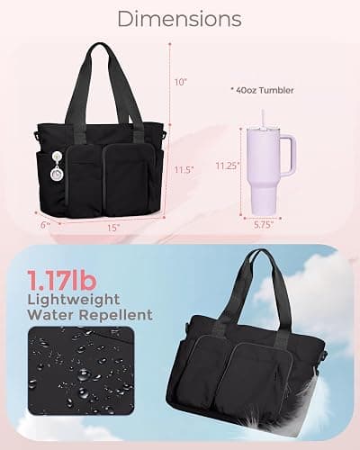 Marscamd Nurse Tote Bag with Crossbody Strap, 9-Pocket Clinical Bag for Nursing Students thumbnail 5