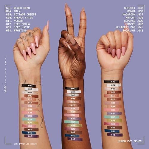 Jumbo Eye Pencil, strahlender Eyeliner, auch als Lidschatten, Base oder Highlighter geeignet, ohne Zerren oder Verblassen, Cremelidschatten in Weiß, 2er-Set, Milk 604A, 2x 5 g thumbnail 6