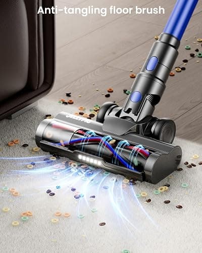 Cordless Vacuum Cleaner, Upgraded 650W 55KPA 70Mins Cordless Stick Vacuum Cleaner with Self-Standing and Touch Screen, Anti-tangle Wireless Vacumm, Vacuum Cleaners for Home/Pet Hair/Carpets/Floors thumbnail 6