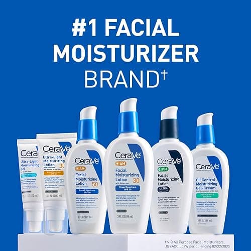 CeraVe AM Facial Moisturizing Lotion with SPF 30, Oil-Free Face Moisturizer with SPF, Formulated with Hyaluronic Acid, Niacinamide & Ceramides, Non-Comedogenic, Broad Spectrum Sunscreen, 3 Ounce thumbnail 7