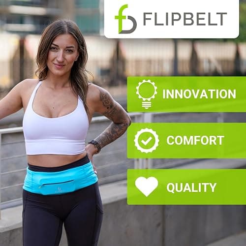 FlipBelt Zipper Running Belt, Waist Pack for Fitness and Running, US Company thumbnail 6