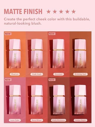 SHEGLAM Color Bloom Liquid Blush Makeup for Cheeks Matte Finish - Love Cake thumbnail 5