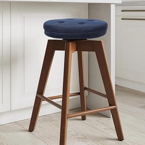baibu Stool Covers Round, Super Breathable Round Bar Stool Cover Seat Cushion Navy Blue 13" - One Cushion Only thumbnail 2