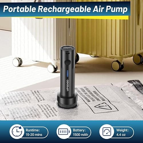 UPGOGO Travel Vacuum Bags for Luggage with Portable Electric Pump,Vacuum Seal Bags for Clothing,Packing Cubes Compression,Cruise Ship and Travel Essentials(Combo 9 Pack) thumbnail 3
