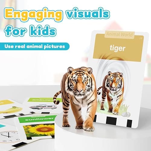 HOMESTEC Toddlers Talking Flash Cards with American accent & 288 Sight Words, Speech Therapy Toys for 3 4 5 6 Years Old Boys and Girls, Learning Educational Montessori Sensory kit, Kids Birthday Gifts thumbnail 6