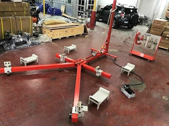 5 STAR Auto Body Frame Puller Straightener Free 10 Ton air Pump Clamps, Tools Cart Set