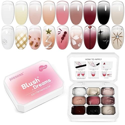 JODSONE 9 Farben Ombre-Nägel Farbverlaufsgel Blush Effect Gel Nagellack-Set Lackieren Nageldesign Gel für Nagelstudios - Image 1