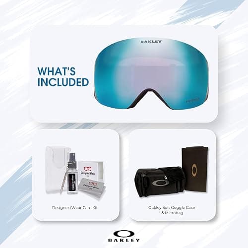 Oakley Flight Deck MEDIUM/LARGE Ski Goggles for Men for Women | In Black, Factory Pilot Black & Matte Black. Bonus kit: cleaning spray, cloth, screwdriver & mirror. thumbnail 5