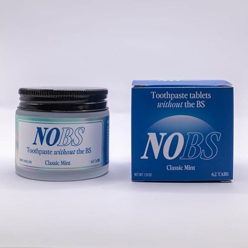 NOBS (No Bad Stuff) Toothpaste Tablets - Nano Hydroxyapatite, Fluoride & Plastic Free, Eco & Travel Friendly - Remineralize with NHA (1 Month) thumbnail 7
