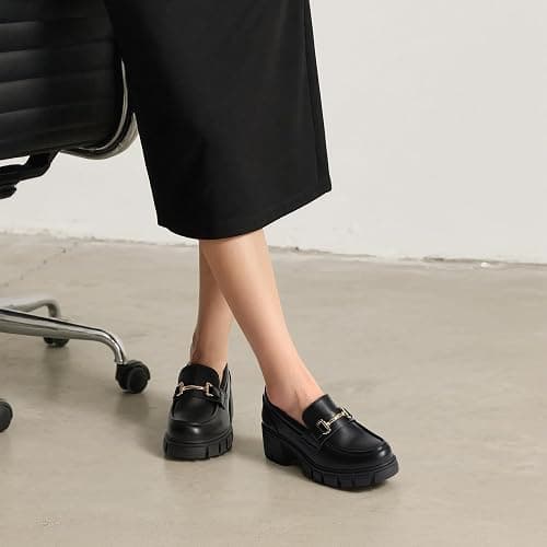 DREAM PAIRS Loafers for Women Platform Chunky Loafers Slip On Casual Shoes thumbnail 8
