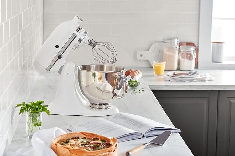 KitchenAid Artisan Series 5 Quart Tilt Head Stand Mixer with Pouring Shield KSM150PS, White thumbnail 5