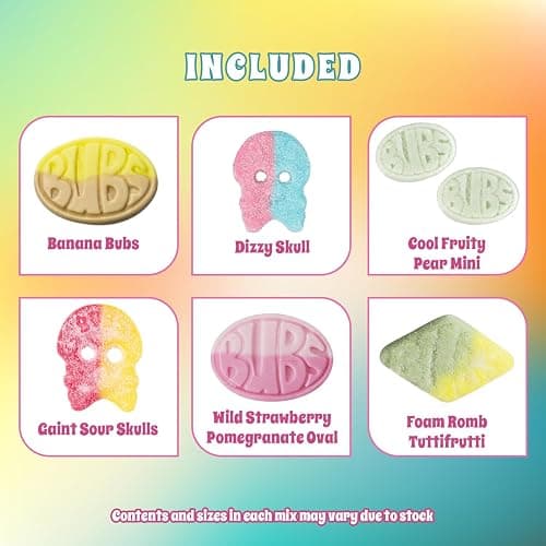 Bubs Swedish Candy Mix – 1 lb Sweet & Sour Gummies | Assorted Skulls, Ovals, Rombs | Fresh & Soft Foam Swedish Candy From Sweden thumbnail 3