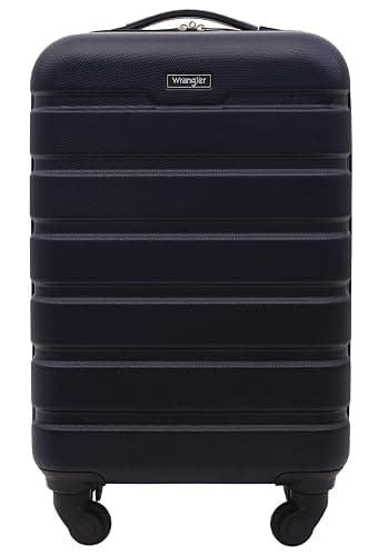 Wrangler 21.5" Spinner Carry-On Luggage, Navy Blue - Image 1