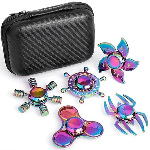 A bunch of fidget spinners