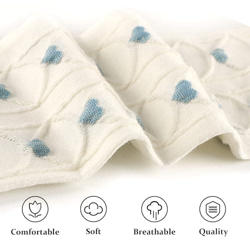 albagu Women's Ruffle Socks, Casual Cotton Cute Novelty Socks, Breathable Crew Socks for Women Girl 5 Pairs thumbnail 4