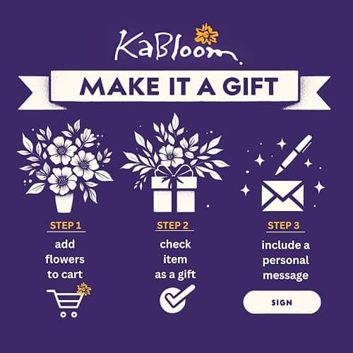 KaBloom PRIME NEXT DAY DELIVERY - Summer Collection - Exotic Opal Orchid Bouquet of Purple and White Orchids with Vase.Gift for Birthday, Anniversary, Valentine, Mother’s Day Fresh Flowers thumbnail 7